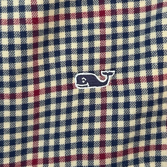 Vineyard Vine's NEW Mens Classic Fit Whale Button Up Flannel Plaid Shirt XL - Picture 12 of 14
